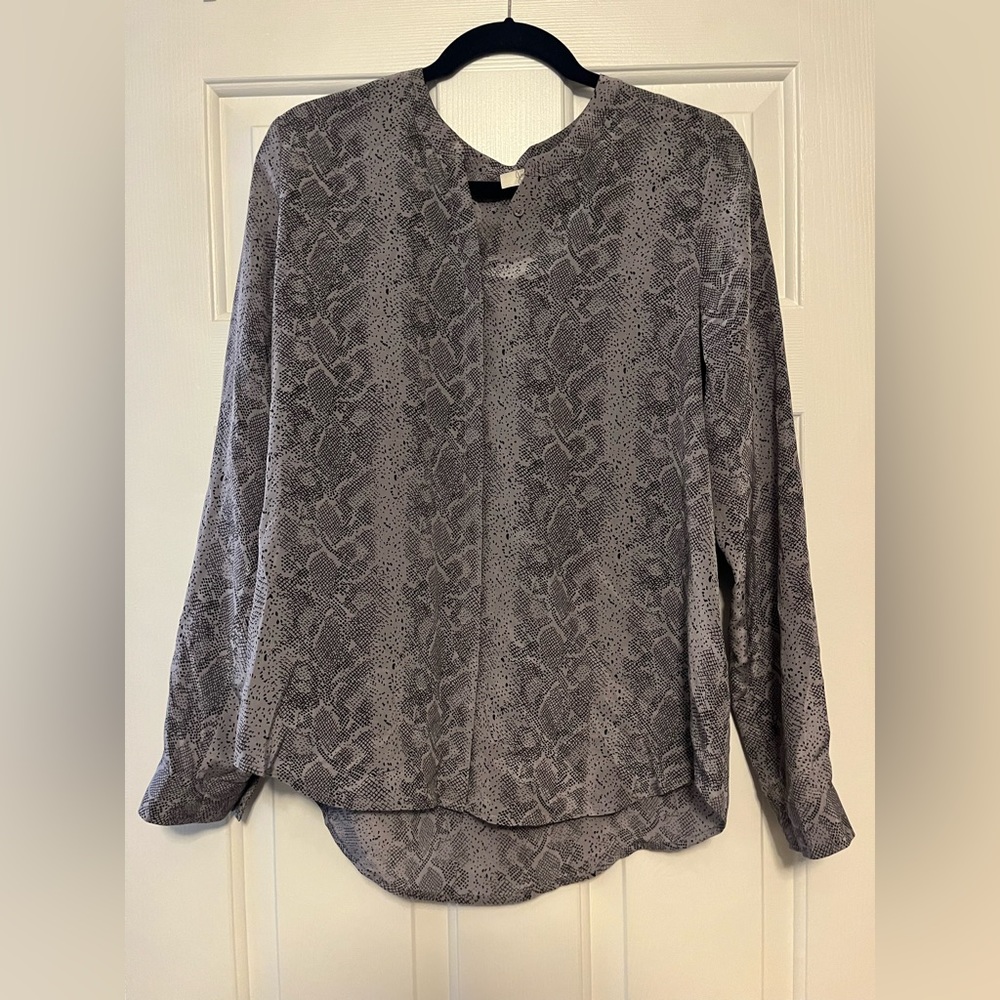 Joie Long Sleeve Button Up Silk Top